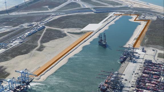 Impression of the new quays in Princess Amaliahaven.