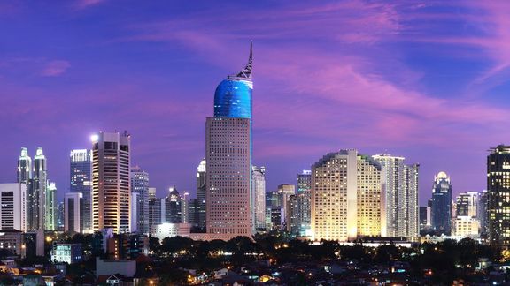 Blick auf Jakarta Indonesien