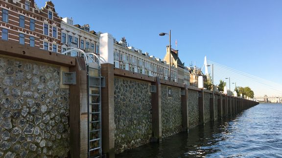 The Maaskade on the Noordereiland in Rotterdam Centre