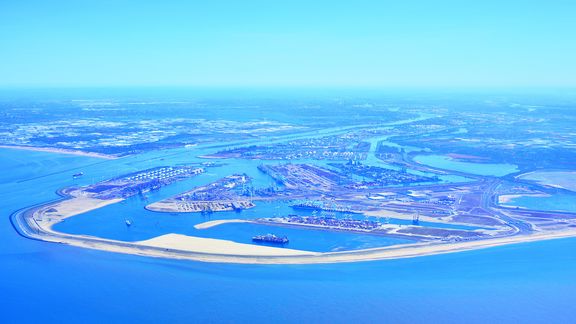 Aerial photo of Maasvlakte 2 taken in 2020