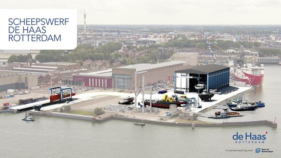 Artist impression expansion shipyard De Haas Rotterdam