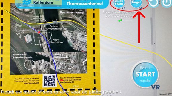 Screenshot van de virtual reality tour over het Theemswegtracé