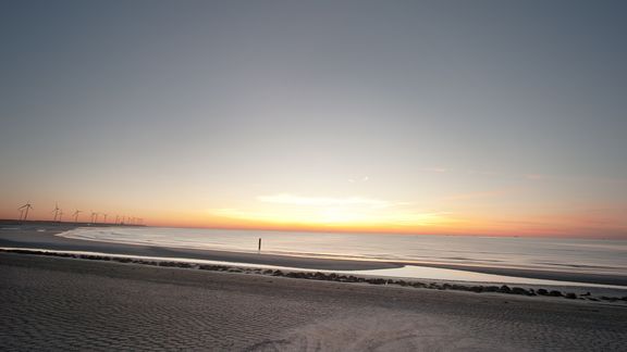 Zonsondergang noordzee