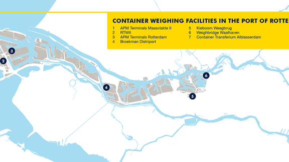 Container weighing facilities in Rotterdam