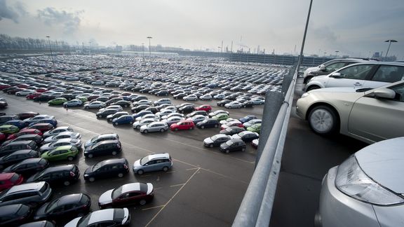New cars parked on the Car Terminal