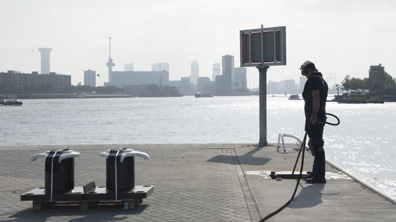 3D-gedruckter Poller bereit zur Platzierung