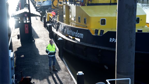 Vloot Havenbedrijf bij eigen werf op Rotterdam, Heijplaa