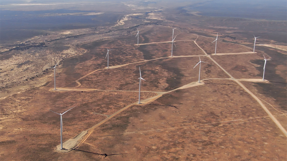 Windmolens in Zuid Afrika