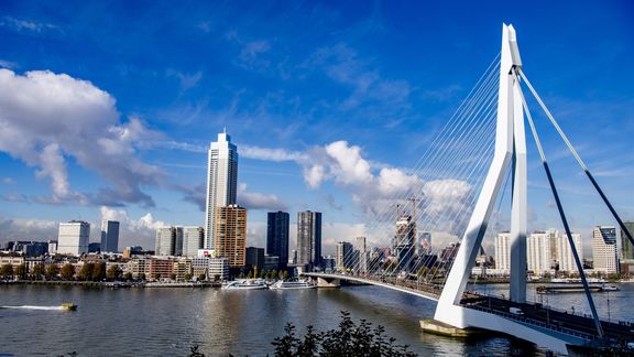 Rotterdam seen from the Nhow hotel terrace