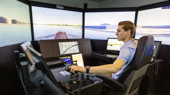 Thomas in de simulator