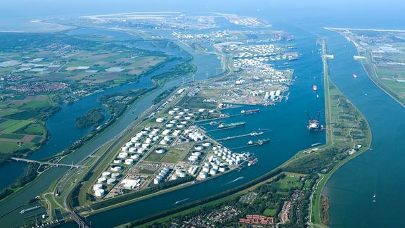 Aerial photo of Europoort and Maasvlakte