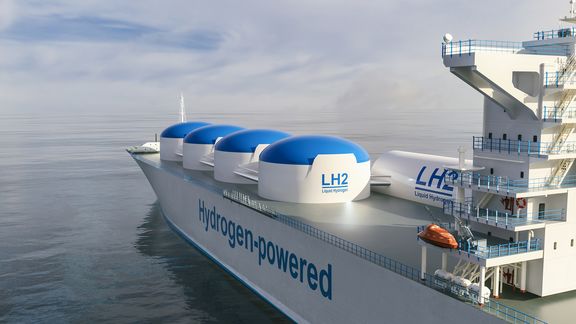 Hydrogen import ship