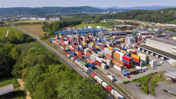 Swissterminal vanuit de lucht gezien