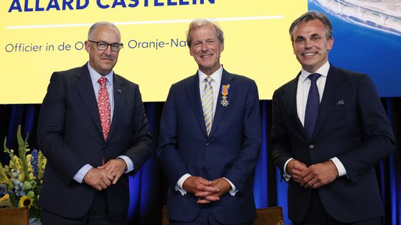 Burgemeester Aboutaleb, president-directeur Allard Castelein 