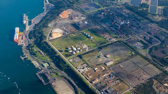 Tasmania Ports vanuit de lucht gezien