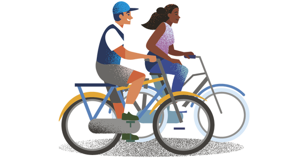 Illustratie fietsers