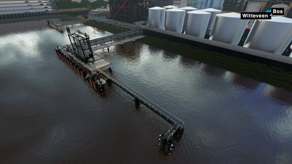 3D-render van Zeesteiger Wilmar vanaf boven gezien