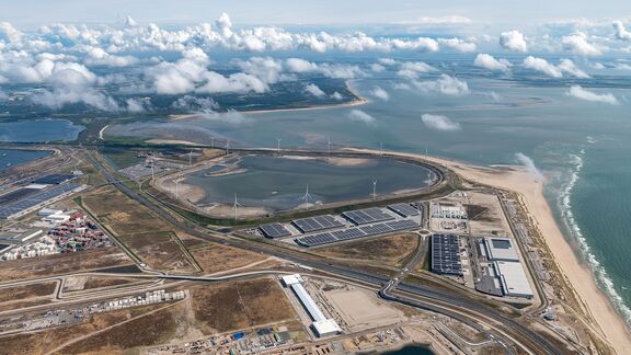 Maasvlakte 2 aus der Vogelperspektive fotografiert