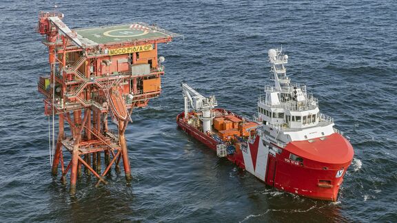 Platform P18-A op de Noordzee