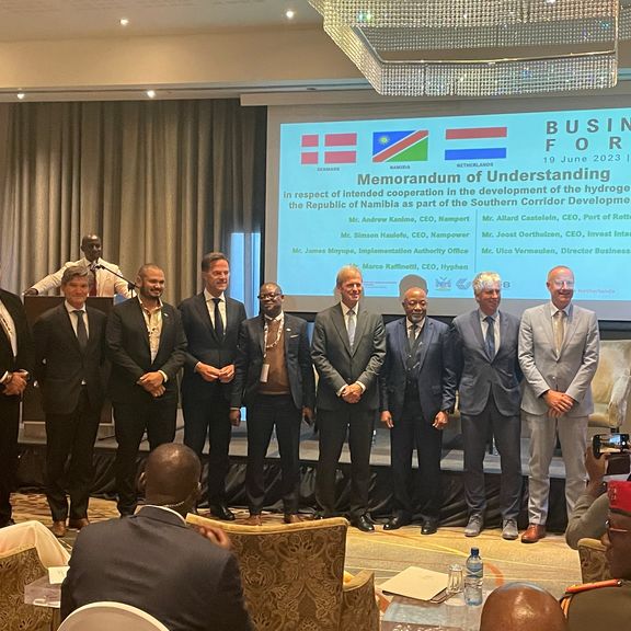 Delegatie voor de ondertekening MoU (Memorandum of Understanding) met de Namibian Implementation Authority Office, Namport, en Nampower.