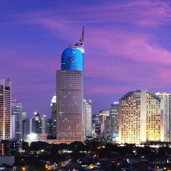 zicht op Jakarta