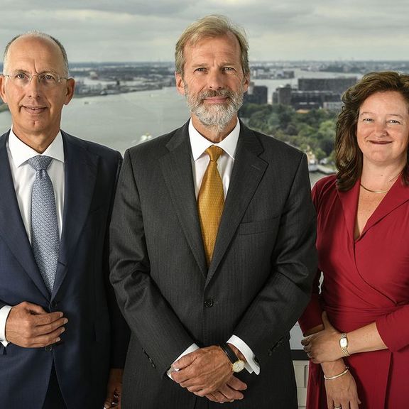 Executive Board Port of Rotterdam Authority. From left to right: Ronald Paul, Allard Castelein and Vivienne de Leeuw