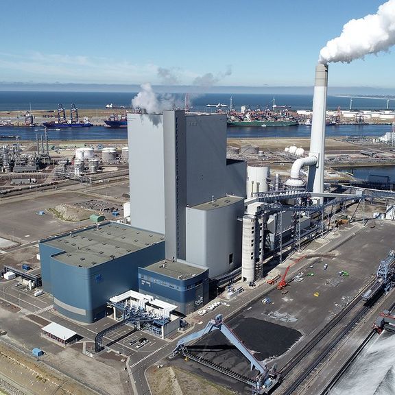 De huidige kolencentrale van Uniper op de Maasvlakte