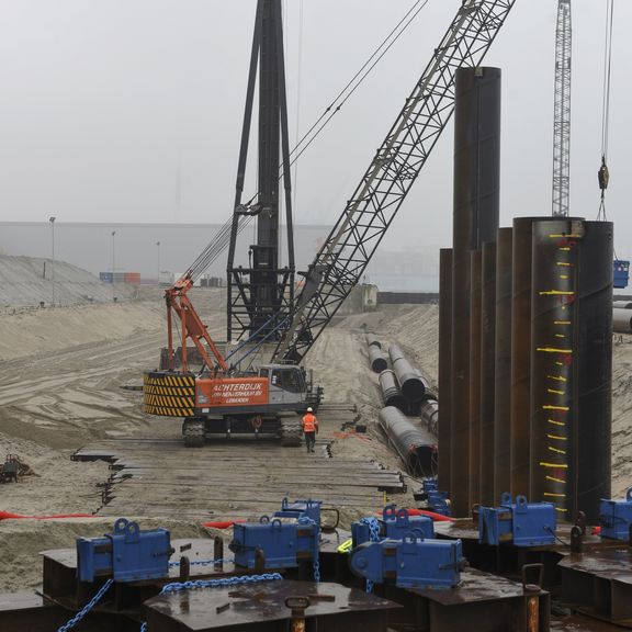 Erweiterung der Kaimauer der Sif-Gruppe Maasvlakte Port Rotterdam