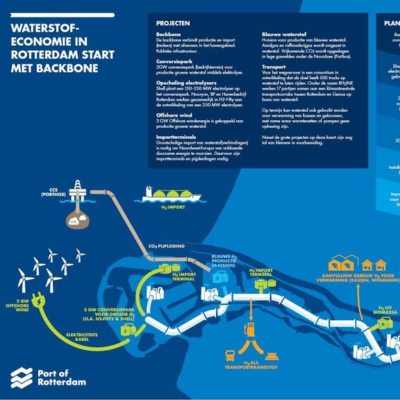 Wasserstoffwirtschaft in Rotterdam beginnt mit Backbone