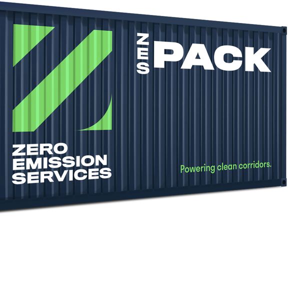 Batterijcontainer van Zero Emission Services (ZES)