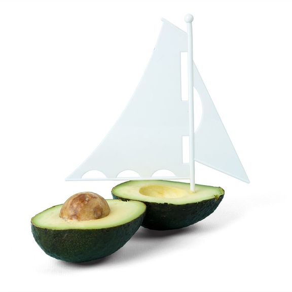Illustratie avocado in een bootje
