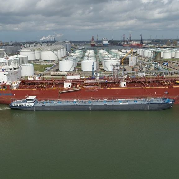 The first ship bunkering methanol in Rotterdam.