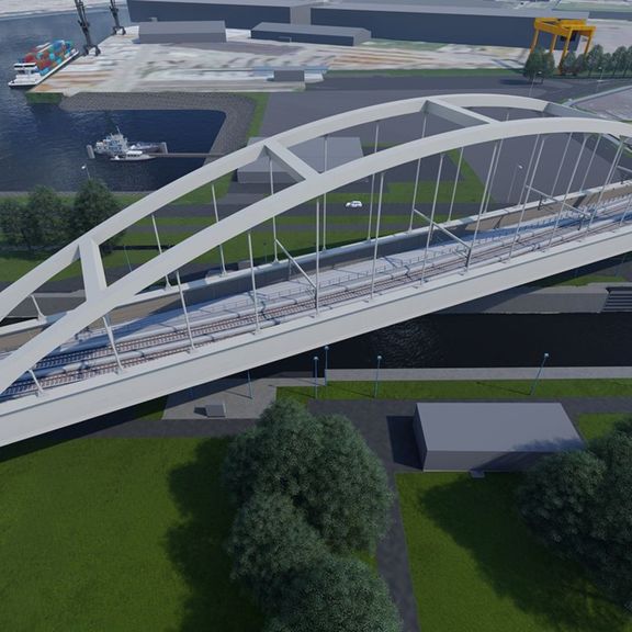 Theemswegtrace artist impression Rozenburgsesluisbrug