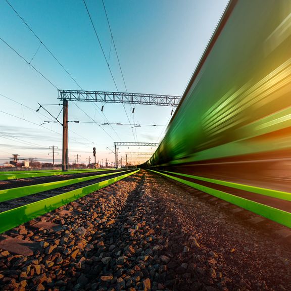 Kampagnenbild zur Einführung von Rail Freight, The Future Is Our