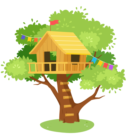 Boomhut illustratie