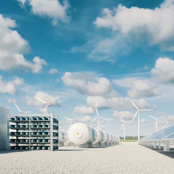 Hydrogen storage (artist impression)