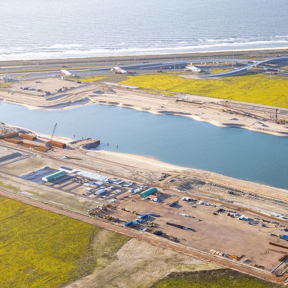 Amaliahaven uit de lucht gefotografeerd