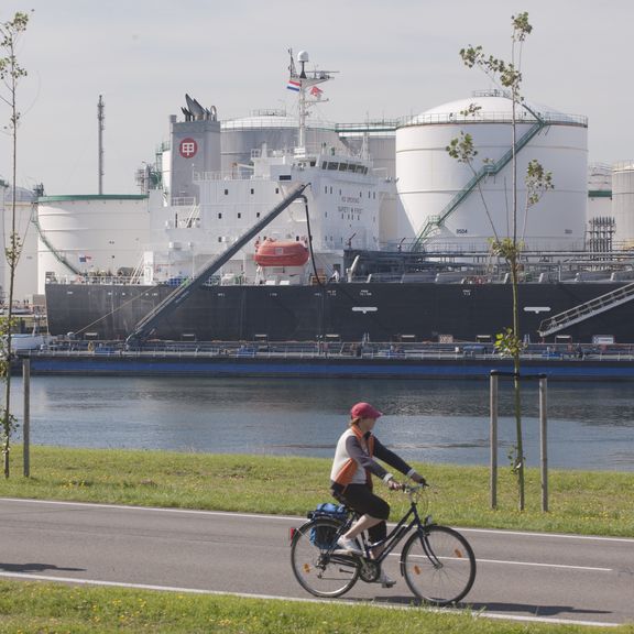 Cyclists Landtong Rozenburg