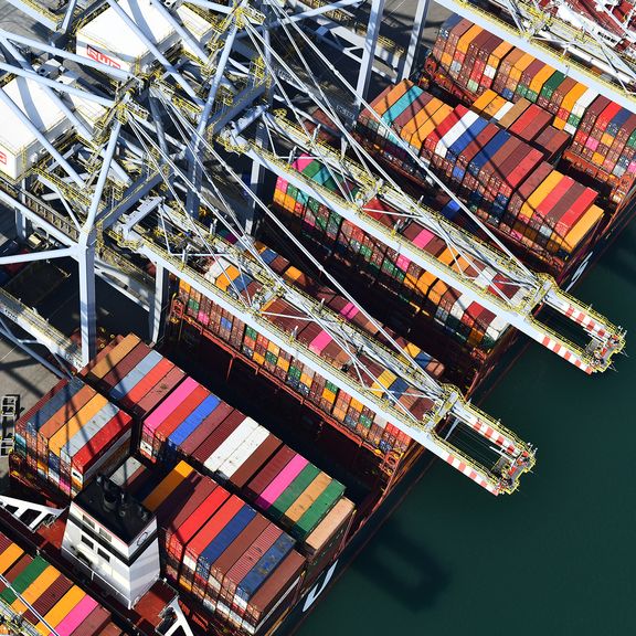 Containers at RWG terminal