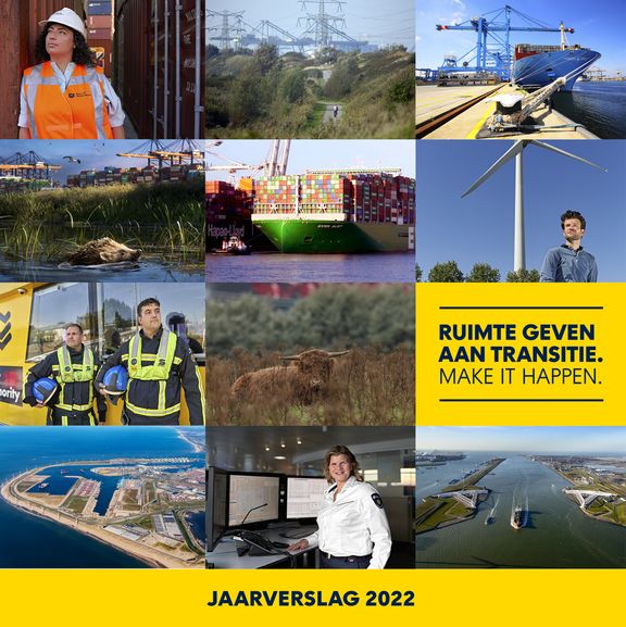 Cover jaarverslag 2022, ruimte geven aan transitie