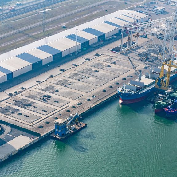 Ships at the quay at Marcor Stevedoring, where expansion is now underway.