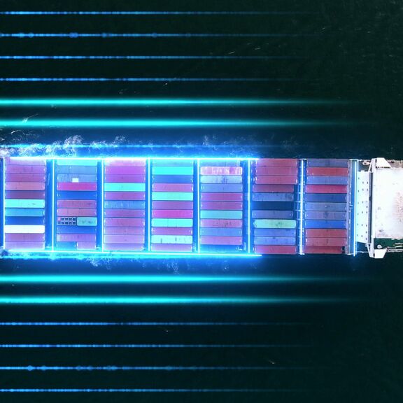 Fluoreszierendes Seeschiff