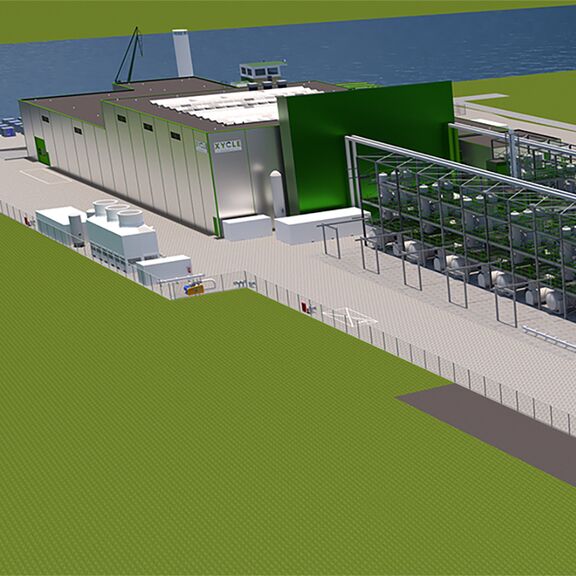 Artist impresson eerste fabriek Xycle
