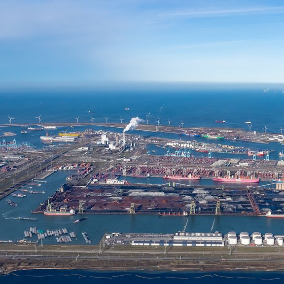 Maasvlakte seen from above land