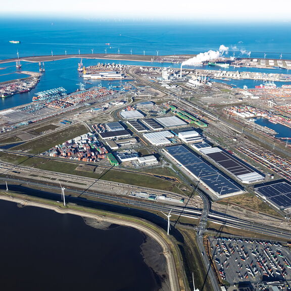 Aerial view of the Maasvlakte